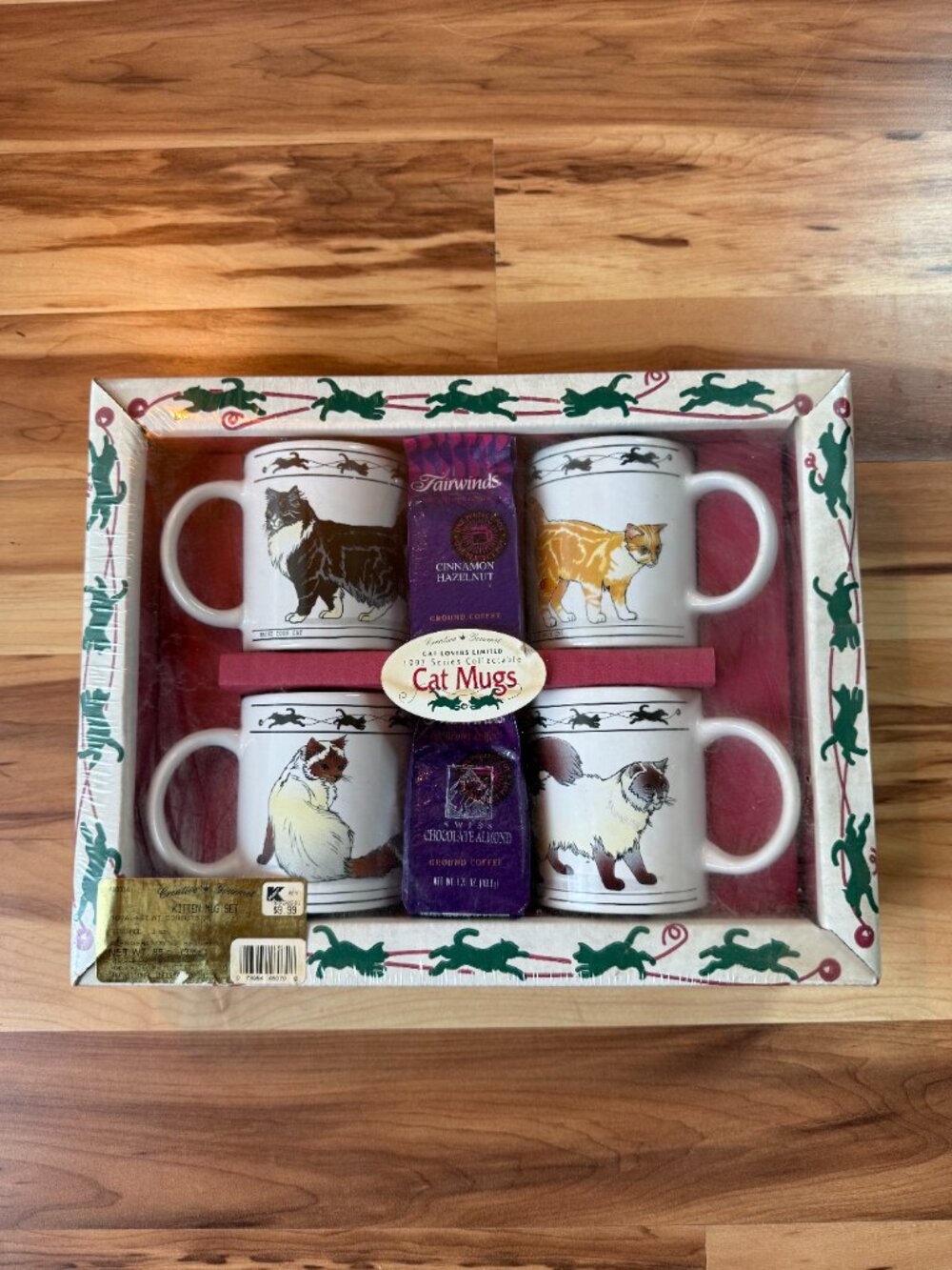 Vintage 1997 Fairwinds Creative Gourmet Cat Lovers Limited Edition Mug Gift Set